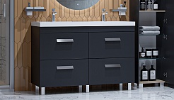 Velvex Тумба с раковиной Orlando 120 графит – фотография-2