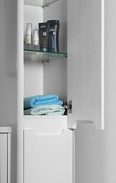 Водолей Пенал для ванной "Флорена 30" R подвесной, белый – фотография-2