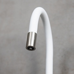 Lemark Смеситель для кухни Comfort LM3075BN-White белый/никель – фотография-5