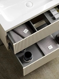 Sancos Мебель для ванной Snob R 120 beige soft для двоих – фотография-6