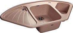 Granfest Мойка кухонная Corner GF-C1040E Розовый угловая – фотография-1