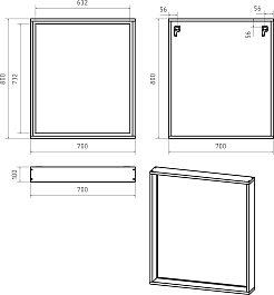 Misty Мебель для ванной Коломбо 80 подвесная дуб галифакс/антрацит – фотография-12