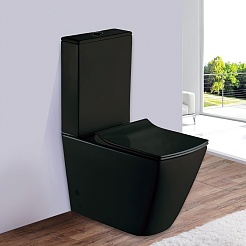 Esbano Унитаз компакт Duero-C безободковый черный матовый – фотография-2