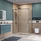 BelBagno Душевой уголок Soft Close-1 SOFT_CLOSE-1-AH-1-140/80-C-GM 140x80 профиль оружейная сталь стекло прозрачное – картинка-14
