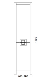  Пенал для ванной "Quadro 40" венге – фотография-2