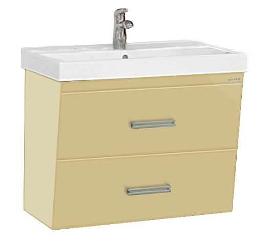 Misty Тумба с раковиной Джулия 75 QVATRO конус бежевая – фото, картинка, фотография-1