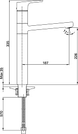 E.C.A. Смеситель для раковины чаши Luna 102108949 хром – фотография-2