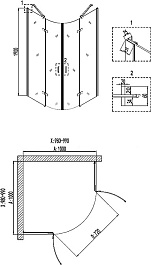 Niagara Душевой уголок Nova NG-6816-08 Black – фотография-2