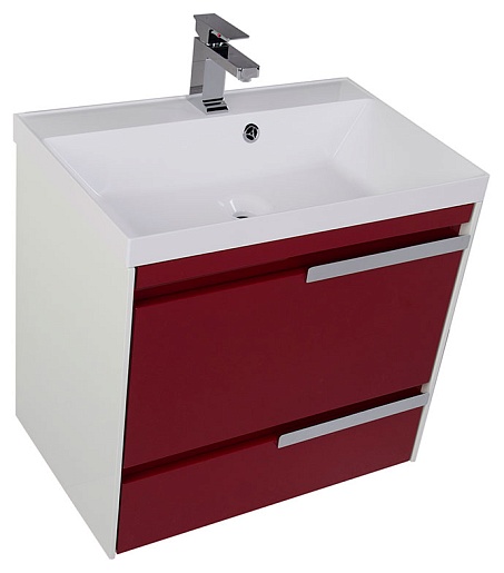 Aquanet Тумба с раковиной "Тиволи 70" бордо – картинка-7