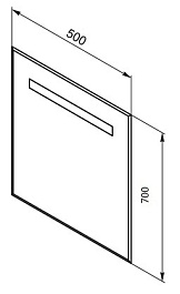 De Aqua Зеркало Экстра 50, фацет, подсветка – фотография-2
