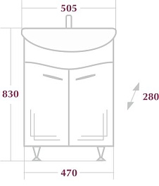 Onika Тумба с раковиной Лада 50.11 – фотография-3