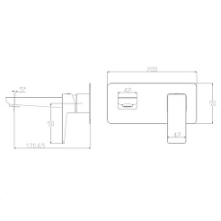 Omnires Смеситель для умывальника скрытого монтажа PM7415BL – фотография-4