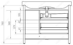 Aquanet Тумба с раковиной "Тиана 100" венге с б/к (172680) – фотография-5