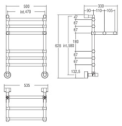Margaroli Полотенцесушитель Sole 452 бронза – фотография-2