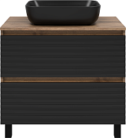 Brevita Тумба под раковину Dakota 80 дуб галифакс олово/черный кварц