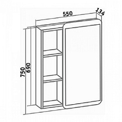 Runo Мебель для ванной Капри 55 белая – фотография-7
