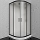 Frank Душевая кабина F409 M black с крышей профиль черный стекло матовое – фотография-4