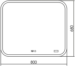Mixline Зеркало Премьер Стив-2 80 – фотография-13