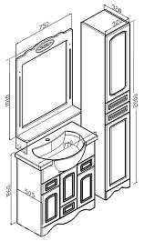 Бриклаер Зеркало для ванной Анна 75 белое – фотография-2