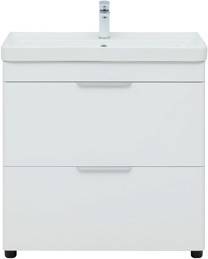 Aquanet Мебель для ванной Ирис New 80 белая глянцевая – картинка-5