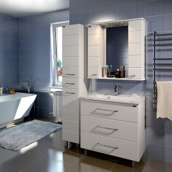 СанТа Тумба для умывальника Омега 80 напольная – фотография-2