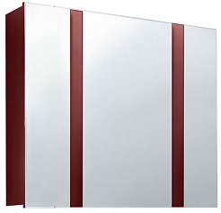  Зеркальный шкаф "Fresh 80" красный – фотография-1