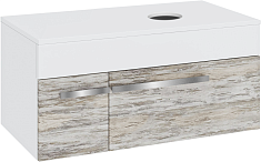 Runo Тумба под раковину Вудлайн 85 скандинавский дуб/белая