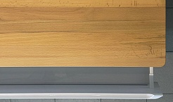 Jorno Тумба с раковиной Solis new 100 белая подвесная со столешницей из массива бука – фотография-10