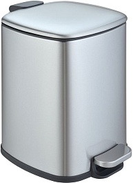 WeltWasser Ведро для мусора WW Berg BL 12L сталь матовая – фотография-1