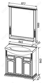Aquanet Зеркало для ванной Лагуна 85 – фотография-3