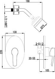 Lemark Смеситель "Atlantiss LM3220C" для душа – фотография-2