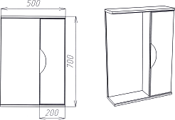 Viant Зеркальный шкаф Барселона 50 белый – фотография-6