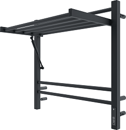 Terminus Полотенцесушитель электрический Горизонт П8 600x600 черный муар – фотография-2