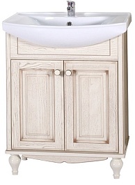 ASB-Woodline Тумба с раковиной Верона 65 бежевая патина, массив ясеня – фотография-1