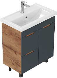 Onika Мебель для ванной Айленд 70 графит/дуб крафт – фотография-13