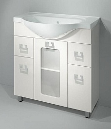 Какса-а Мебель для ванной Витраж 80 R – фотография-6