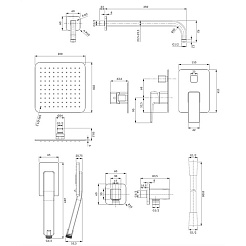 Omnires Душевая система SYSPM10BL (черная BLM) – фотография-2