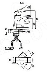 D&K Смеситель "Hertz Rhein DA1292101" для раковины – фотография-2