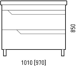 Corozo Тумба с раковиной Юта 100 белая – фотография-7