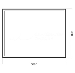 Equil Зеркало Smile 100 серый муар – фотография-4