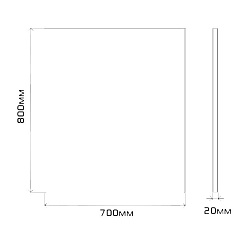 Misty Зеркало Марс 70 в алюминиевом профиле – фотография-2