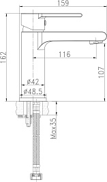 Cersanit Смеситель для раковины Brasko Black 63107 – фотография-7