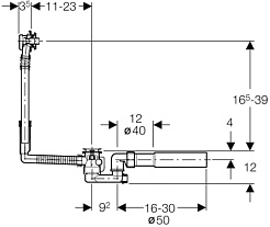 Geberit Слив-перелив 150.520.21.1 хром – фотография-2