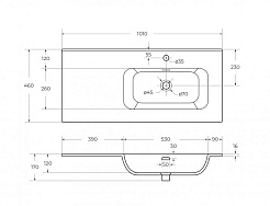 BelBagno Мебель для ванной Eco Cer-N 100-1 R bianco lucido CZR-8095-100-R ручки сатиновое золото – фотография-6