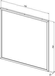 Allen Brau Зеркало Priority 70 1.31014.02 серебро браш – фотография-5