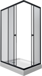 Triton Душевой уголок Вента Блэк 120/80 Щ0000054464 – фотография-1