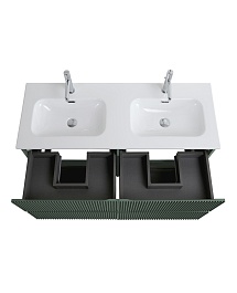 BelBagno Тумба с раковиной Uno 120 с 2 чашами подвесная Еловый матовый с раковиной CZR-8073-120-2 – фотография-8