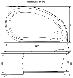 Aquanet Акриловая ванна Maldiva R – фотография-4