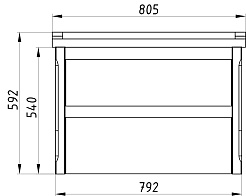 ASB-Woodline Тумба под раковину Лорена 80 подвесная grigio – фотография-9