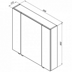 Aquanet Мебель для ванной Алвита 90 серый антрацит – фотография-18